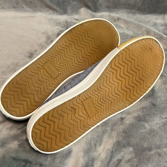 Toms Women's Blue Chambray Lace Up Floral Insole - Picture 10 of 11